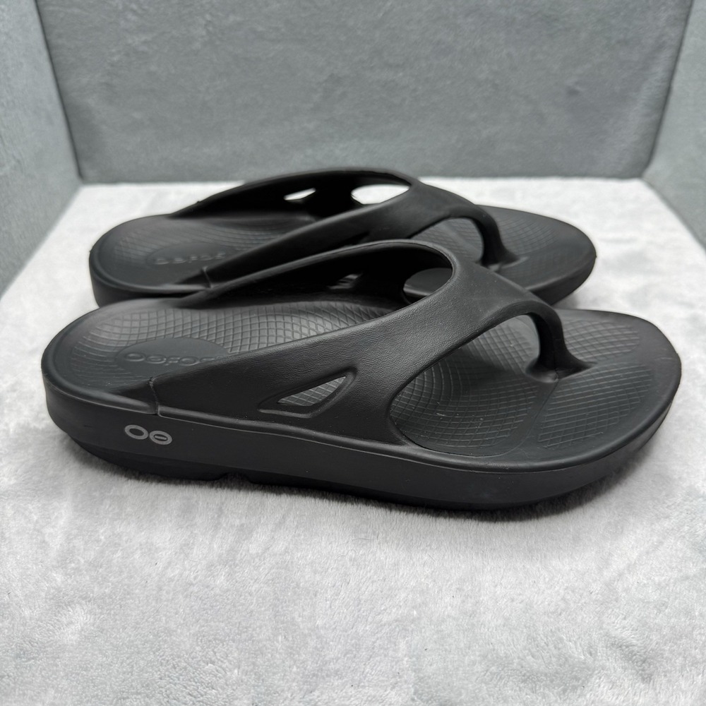 Oofos Ooriginal Recovery Sandals Unisex Black M5-W7 EU 38 Comfort Washable Beach - Picture 2 of 9